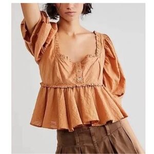 Nwot Free people peplum top